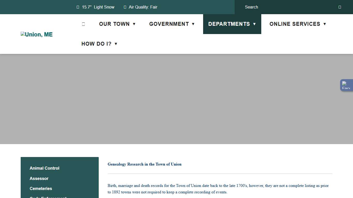 Genealogy - Union, ME