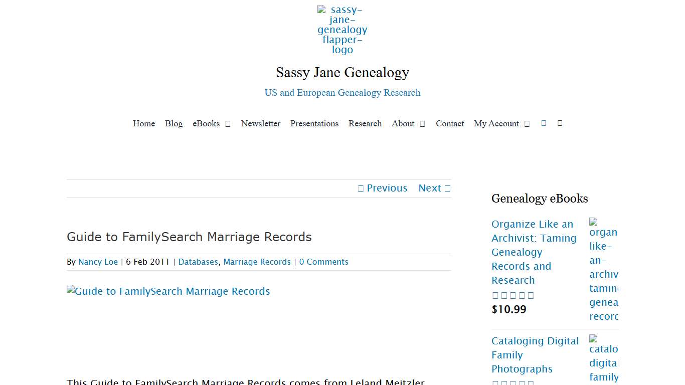 Guide to FamilySearch Marriage Records Sassy Jane Genealogy